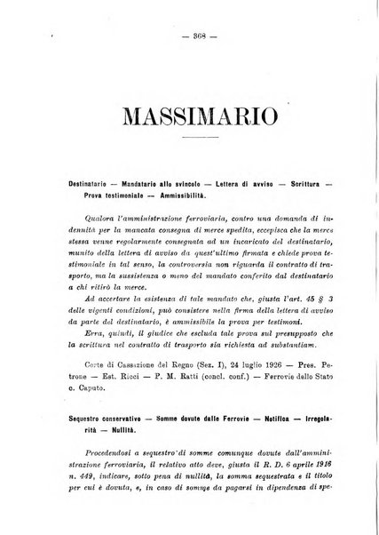 Le ferrovie italiane rivista quindicinale di dottrina, giurisprudenza, legislazione ed amministrazione ferroviaria