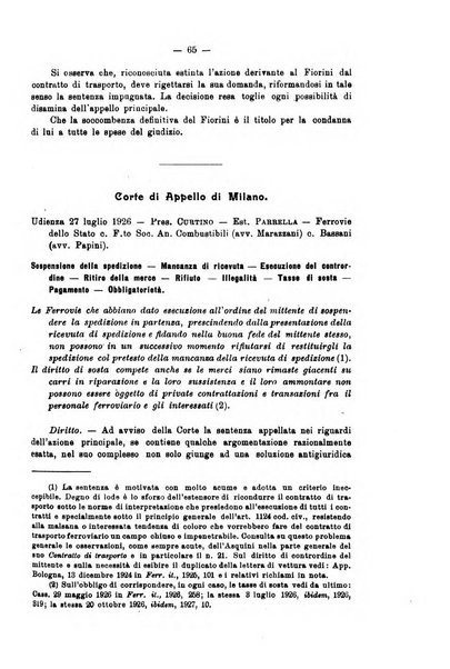 Le ferrovie italiane rivista quindicinale di dottrina, giurisprudenza, legislazione ed amministrazione ferroviaria