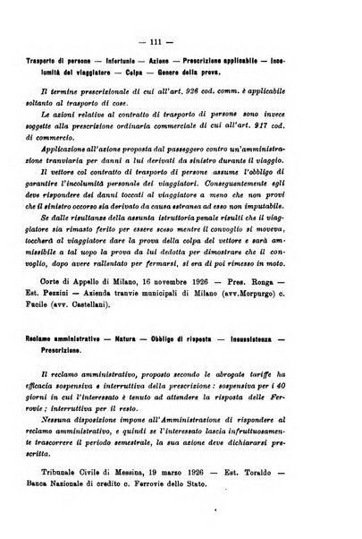 Le ferrovie italiane rivista quindicinale di dottrina, giurisprudenza, legislazione ed amministrazione ferroviaria