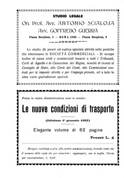 Le ferrovie italiane rivista quindicinale di dottrina, giurisprudenza, legislazione ed amministrazione ferroviaria