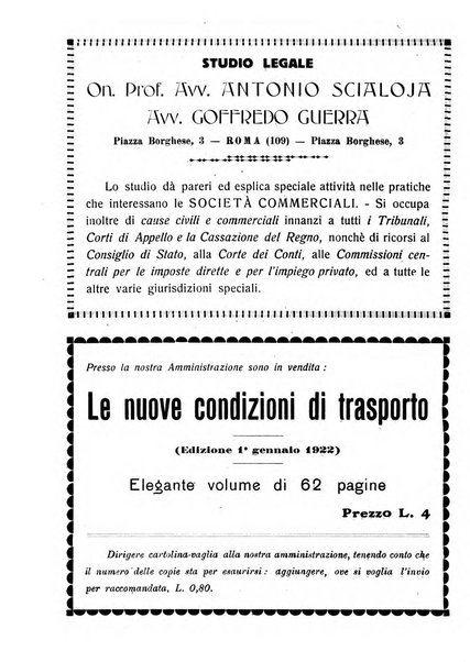 Le ferrovie italiane rivista quindicinale di dottrina, giurisprudenza, legislazione ed amministrazione ferroviaria