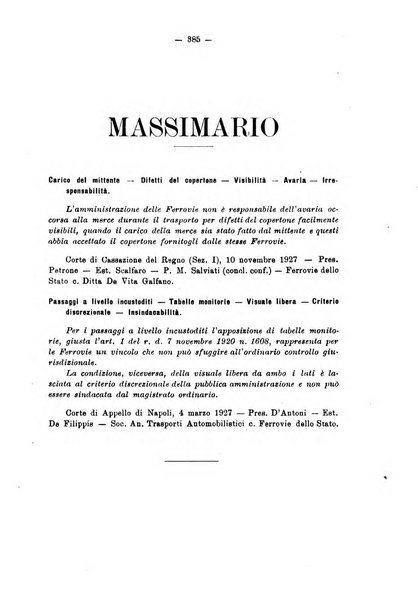 Le ferrovie italiane rivista quindicinale di dottrina, giurisprudenza, legislazione ed amministrazione ferroviaria