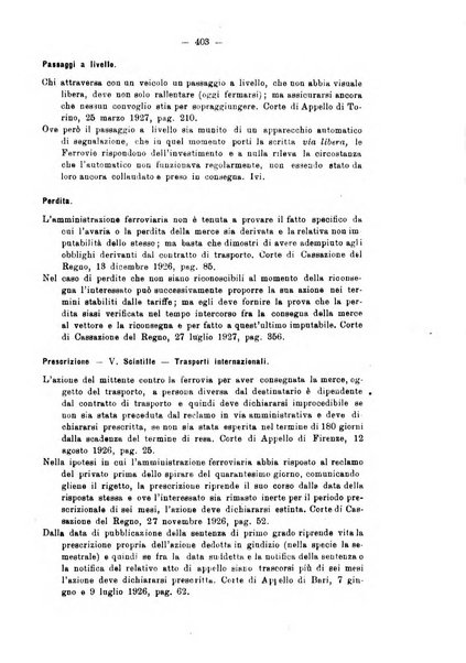 Le ferrovie italiane rivista quindicinale di dottrina, giurisprudenza, legislazione ed amministrazione ferroviaria