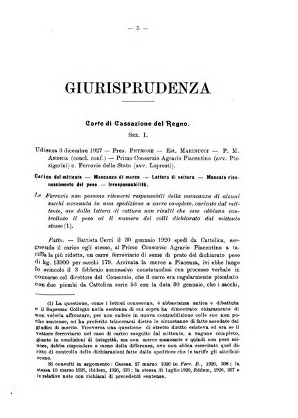 Le ferrovie italiane rivista quindicinale di dottrina, giurisprudenza, legislazione ed amministrazione ferroviaria