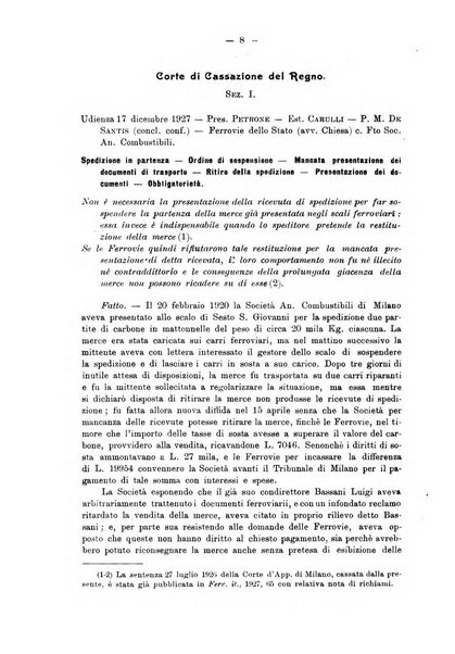 Le ferrovie italiane rivista quindicinale di dottrina, giurisprudenza, legislazione ed amministrazione ferroviaria