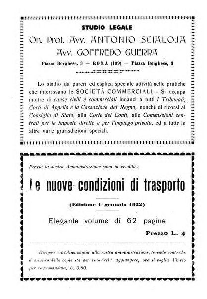 Le ferrovie italiane rivista quindicinale di dottrina, giurisprudenza, legislazione ed amministrazione ferroviaria