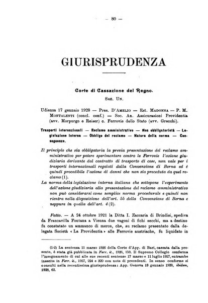 Le ferrovie italiane rivista quindicinale di dottrina, giurisprudenza, legislazione ed amministrazione ferroviaria