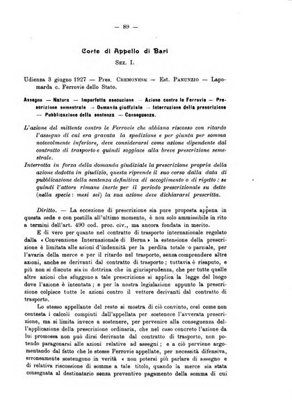 Le ferrovie italiane rivista quindicinale di dottrina, giurisprudenza, legislazione ed amministrazione ferroviaria