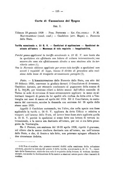 Le ferrovie italiane rivista quindicinale di dottrina, giurisprudenza, legislazione ed amministrazione ferroviaria