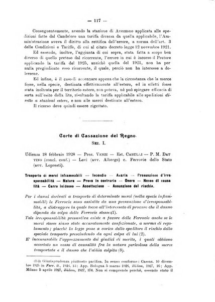 Le ferrovie italiane rivista quindicinale di dottrina, giurisprudenza, legislazione ed amministrazione ferroviaria