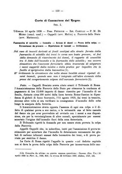 Le ferrovie italiane rivista quindicinale di dottrina, giurisprudenza, legislazione ed amministrazione ferroviaria