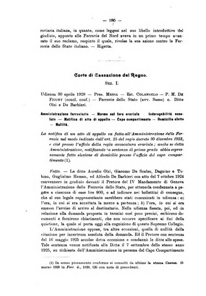 Le ferrovie italiane rivista quindicinale di dottrina, giurisprudenza, legislazione ed amministrazione ferroviaria