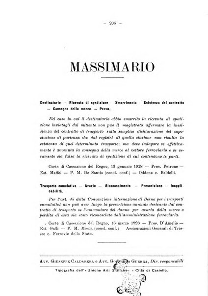 Le ferrovie italiane rivista quindicinale di dottrina, giurisprudenza, legislazione ed amministrazione ferroviaria