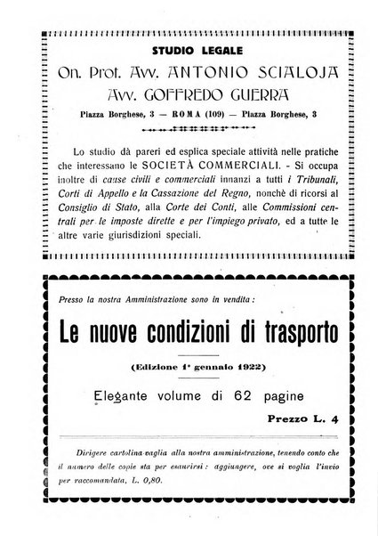 Le ferrovie italiane rivista quindicinale di dottrina, giurisprudenza, legislazione ed amministrazione ferroviaria