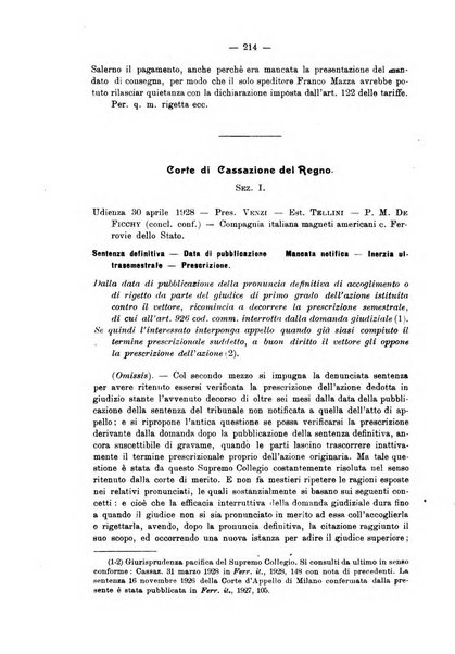 Le ferrovie italiane rivista quindicinale di dottrina, giurisprudenza, legislazione ed amministrazione ferroviaria