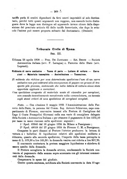 Le ferrovie italiane rivista quindicinale di dottrina, giurisprudenza, legislazione ed amministrazione ferroviaria