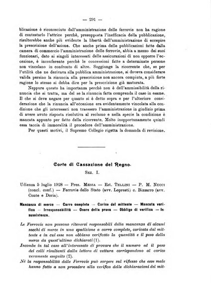 Le ferrovie italiane rivista quindicinale di dottrina, giurisprudenza, legislazione ed amministrazione ferroviaria