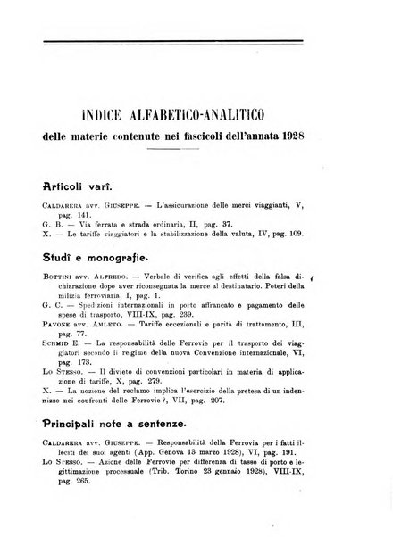 Le ferrovie italiane rivista quindicinale di dottrina, giurisprudenza, legislazione ed amministrazione ferroviaria