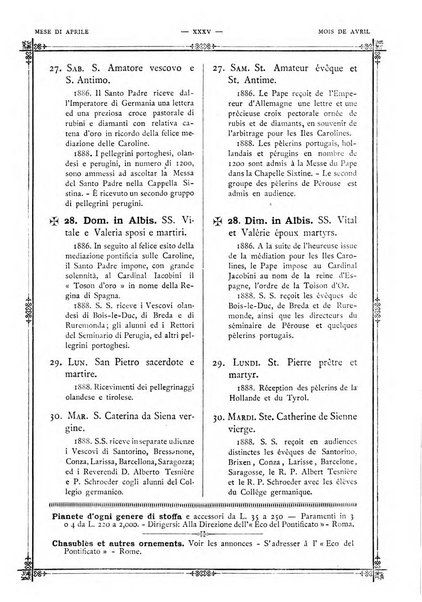 Calendario ecclesiastico