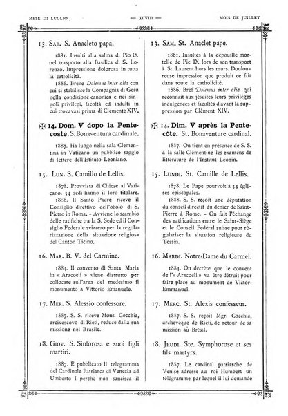 Calendario ecclesiastico