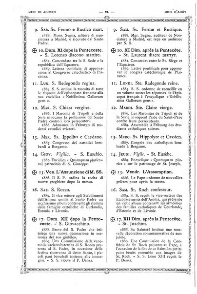 Calendario ecclesiastico