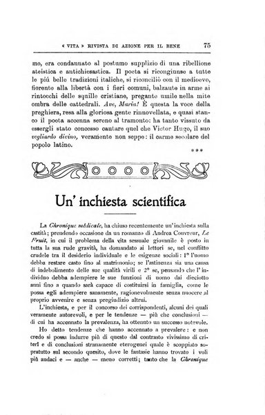 La vita rivista mensile dell'Unione giovanile per la moralità