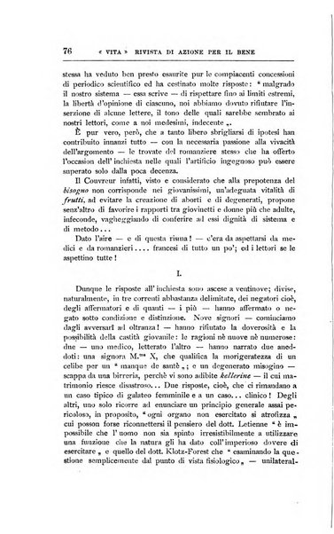 La vita rivista mensile dell'Unione giovanile per la moralità