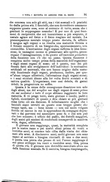 La vita rivista mensile dell'Unione giovanile per la moralità