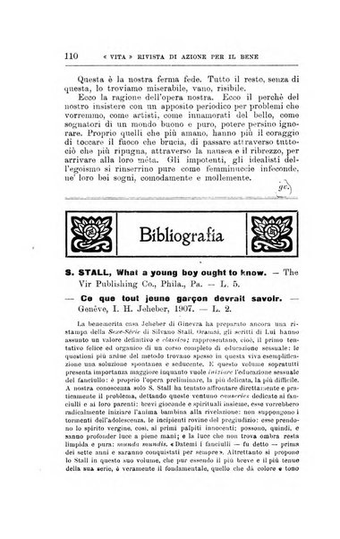 La vita rivista mensile dell'Unione giovanile per la moralità