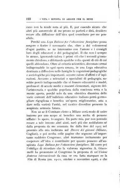 La vita rivista mensile dell'Unione giovanile per la moralità