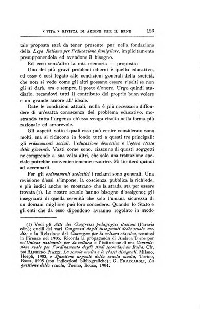 La vita rivista mensile dell'Unione giovanile per la moralità