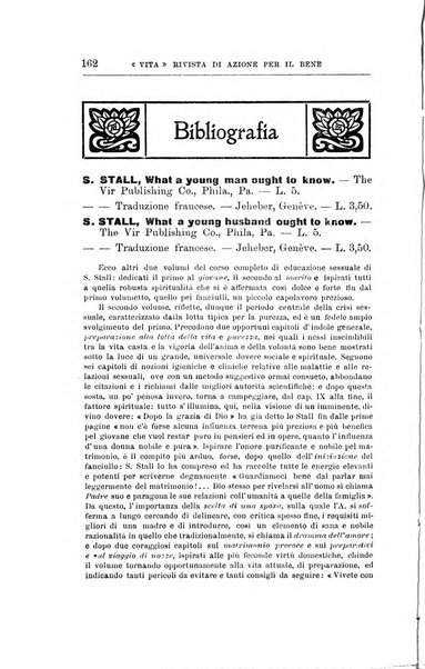 La vita rivista mensile dell'Unione giovanile per la moralità