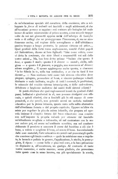 La vita rivista mensile dell'Unione giovanile per la moralità