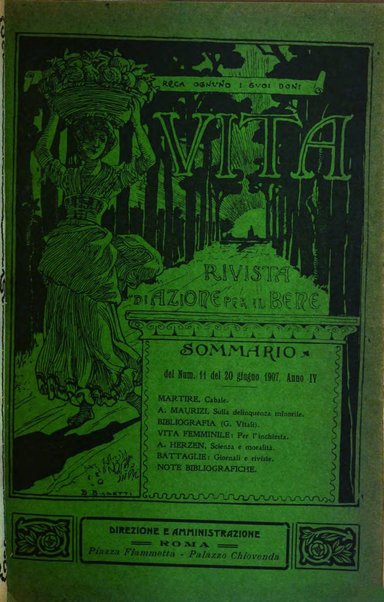 La vita rivista mensile dell'Unione giovanile per la moralità