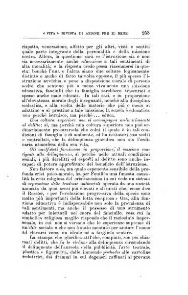 La vita rivista mensile dell'Unione giovanile per la moralità