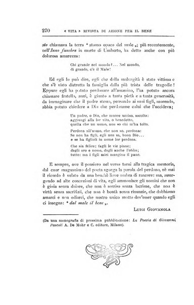 La vita rivista mensile dell'Unione giovanile per la moralità