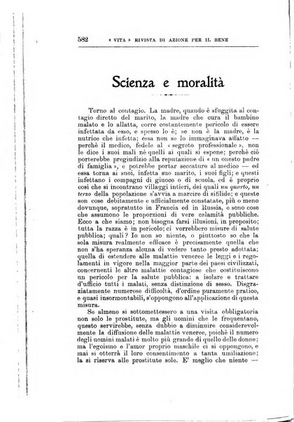 La vita rivista mensile dell'Unione giovanile per la moralità