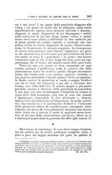 La vita rivista mensile dell'Unione giovanile per la moralità