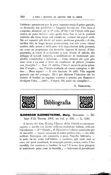 La vita rivista mensile dell'Unione giovanile per la moralità