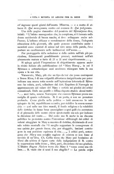 La vita rivista mensile dell'Unione giovanile per la moralità