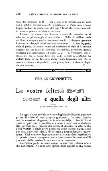 La vita rivista mensile dell'Unione giovanile per la moralità