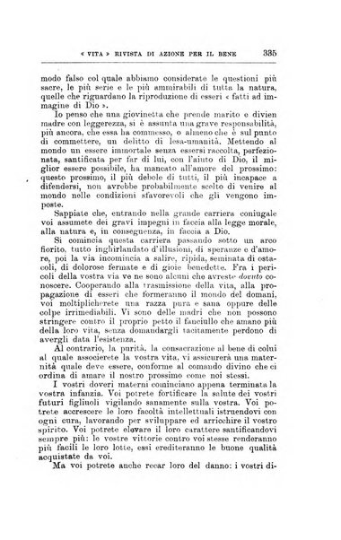 La vita rivista mensile dell'Unione giovanile per la moralità