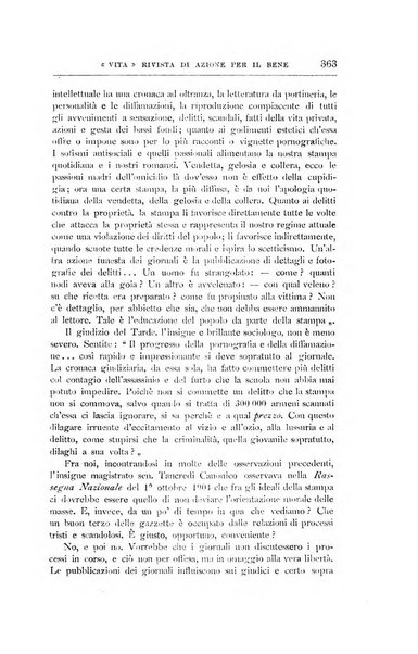 La vita rivista mensile dell'Unione giovanile per la moralità