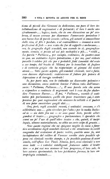 La vita rivista mensile dell'Unione giovanile per la moralità