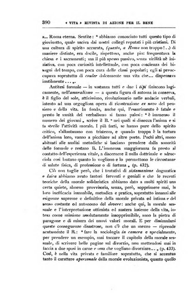 La vita rivista mensile dell'Unione giovanile per la moralità