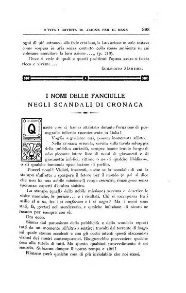 La vita rivista mensile dell'Unione giovanile per la moralità