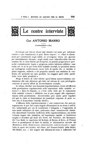 La vita rivista mensile dell'Unione giovanile per la moralità