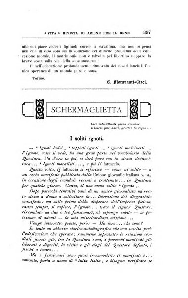 La vita rivista mensile dell'Unione giovanile per la moralità