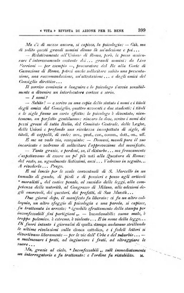 La vita rivista mensile dell'Unione giovanile per la moralità