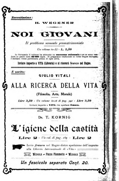 La vita rivista mensile dell'Unione giovanile per la moralità